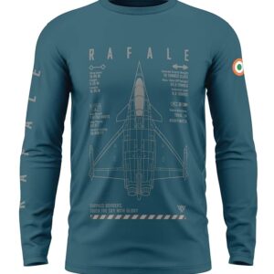 WarriorWorld Men’s Full Sleeve T-Shirt with Graphic Print -Breathable Casual Wear for Everyday Use